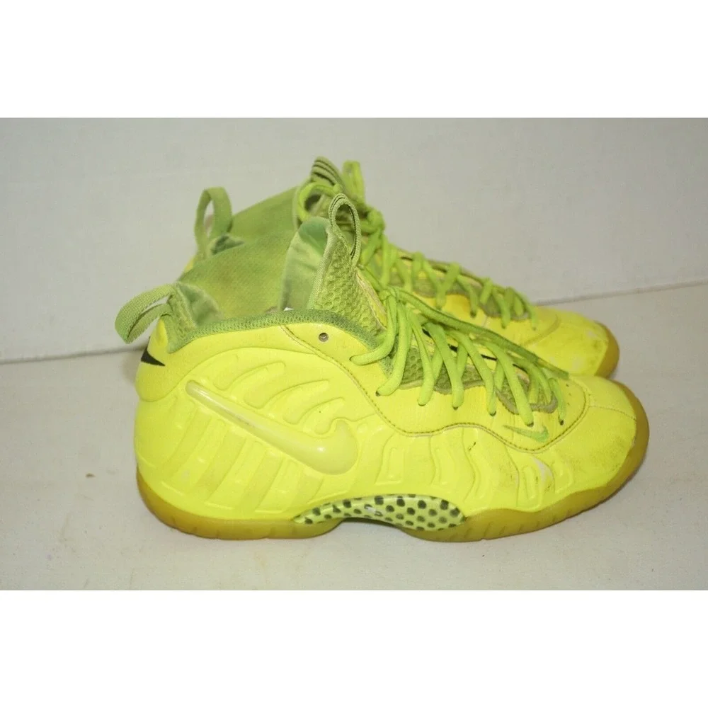 Nike Foamposite Pro Volt Lime Green Shoes GS Size 5y